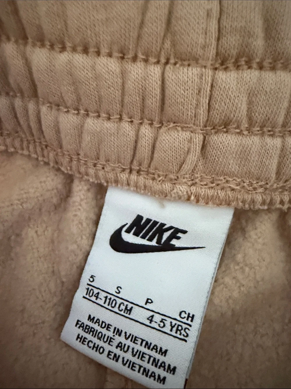Nike Beige Cropped Hoodie and Joggers Set